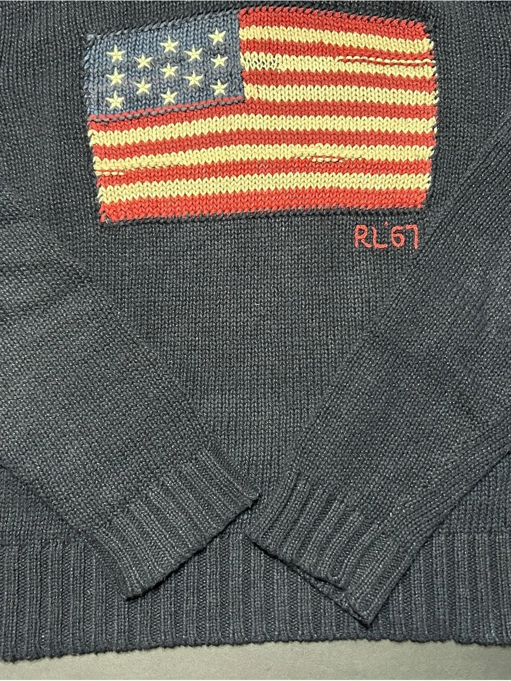 Polo Ralph Lauren Vintage Flag logo knitted sweater size M
